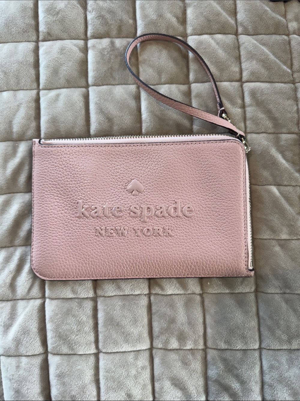 kate spade Blush Pink Leather Wristlet Clutch